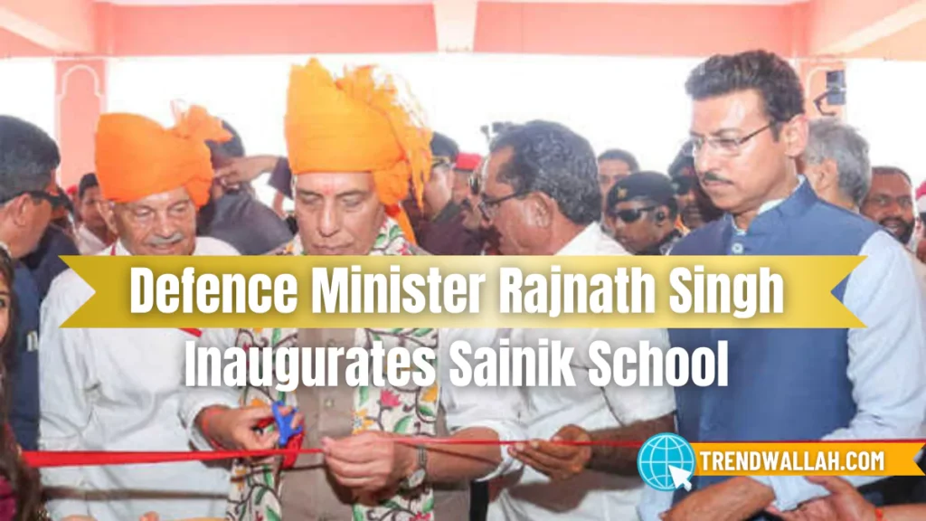 Defence Minister Rajnath Singh Inaugurates Sainik School in Jaipur
