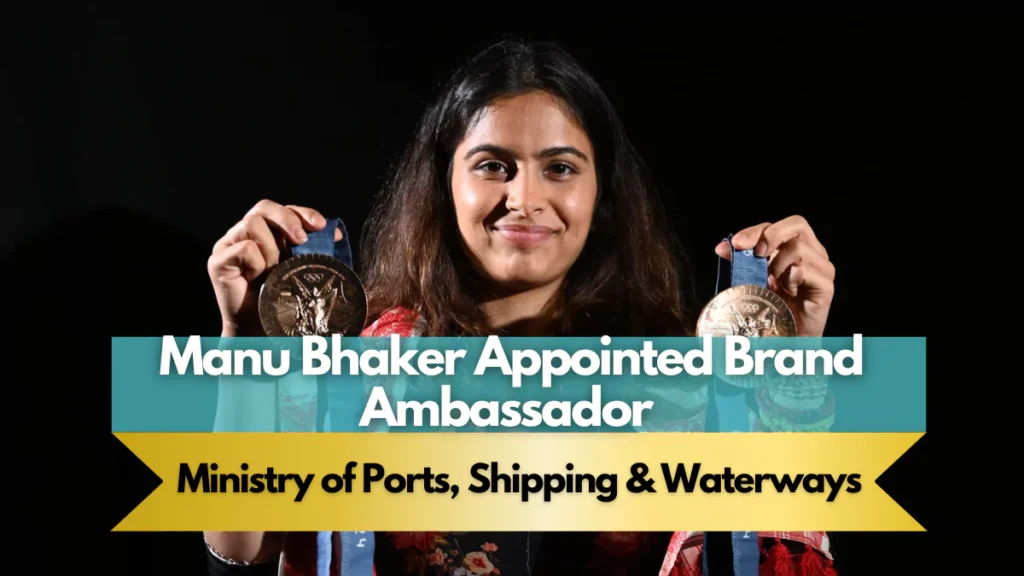 Manu Bhaker Appointment as Brand Ambassador of Ministry of Ports, Shipping & Waterways