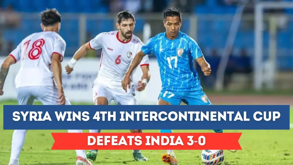 Syria Wins 4th Intercontinental Cup, Defeats India 3-0