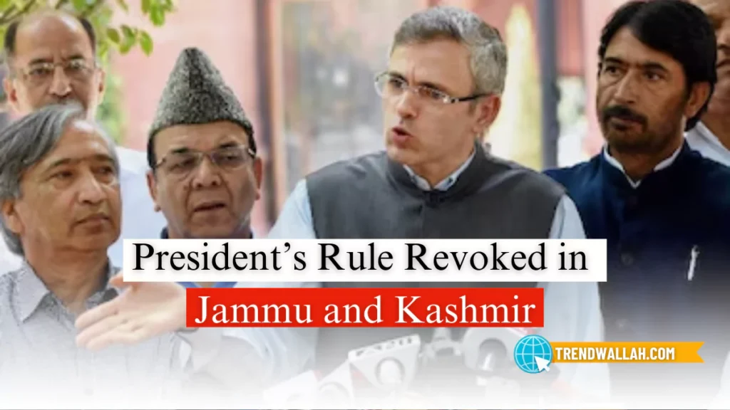 President’s Rule Revoked in Jammu and Kashmir, New Government to Form