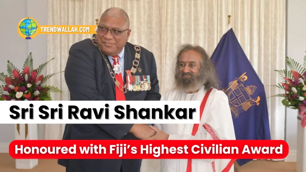 Sri Sri Ravi Shankar Honoured with Fiji’s Highest Civilian Award for Global Peace Efforts
