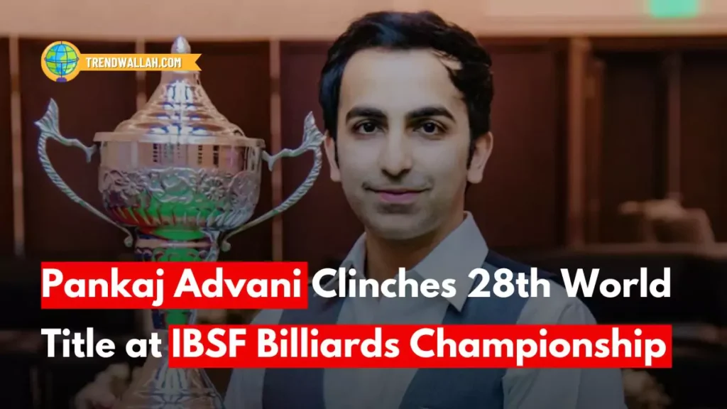 Pankaj Advani Clinches 28th World Title at IBSF Billiards Championship