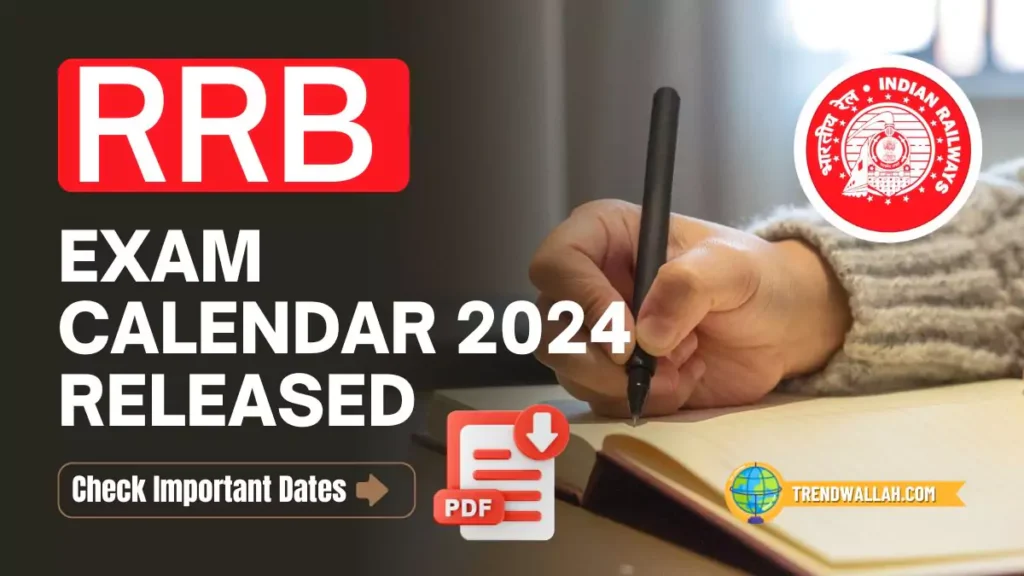 RRB Exam Calendar 2024