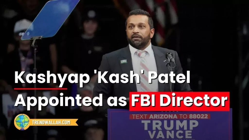 Kashyap 'Kash' Patel Appointed as FBI Director by Donald Trump